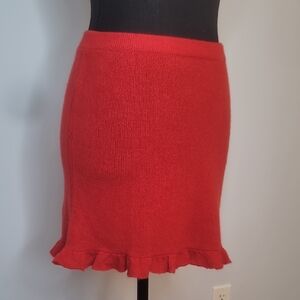 Juicy Couture Red Mini Pencil Skirt Ruffled Cocktail